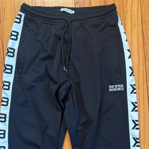 BETTER BODIES Black and White Joggers - Picture 2 of 2